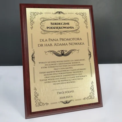 Eleganckie podziękowanie Prezent dla promotora