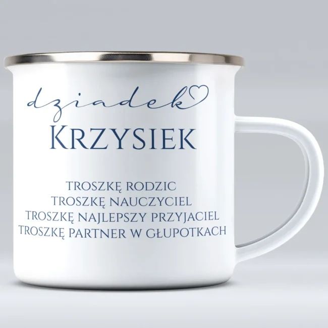 Emaliowany kubek NA DZIEN DZIADKA