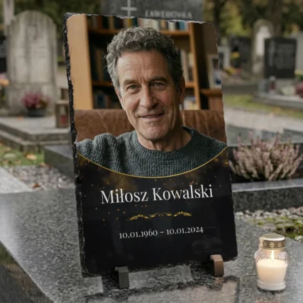 Epitafium ze zdjęciem i własnym tekstem