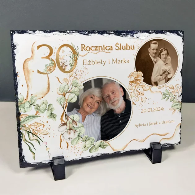 Foto granit Elegancki prezent na 30 rocznicę ślubu rodziców