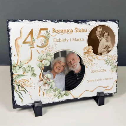Foto granit Elegancki prezent na 45 rocznicę ślubu rodziców