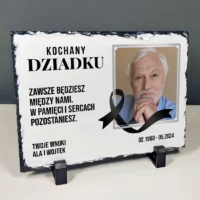 Granit z personalizacją Zdjęcie dla dziadka na pomnik