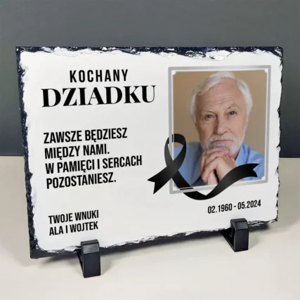 Granit z personalizacją Zdjęcie dla dziadka na pomnik