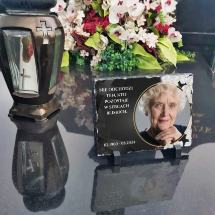 Granit ze zdjęciem Pamiątka na kamieniu na cmentarz