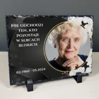 Granit ze zdjęciem Pamiątka na kamieniu na pomnik