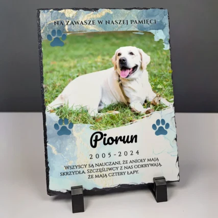 Granit ze zdjęciem Pamiątka po psie