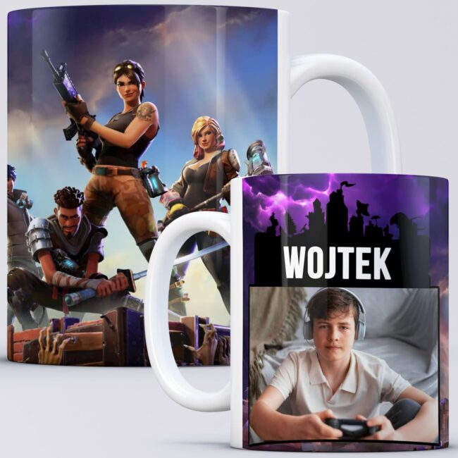 Kubek Fortnite z imieniem i zdjęciem