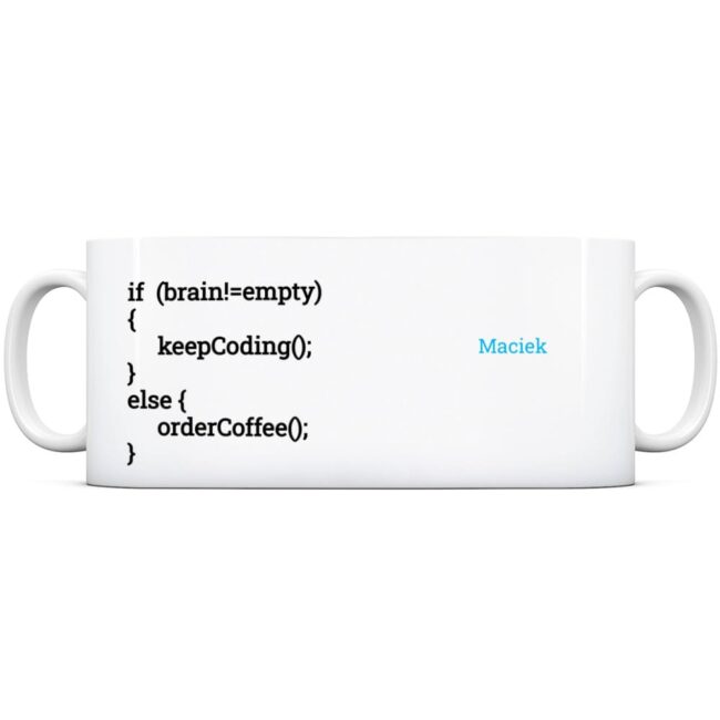 Kubek KEEP CODING dla software developer