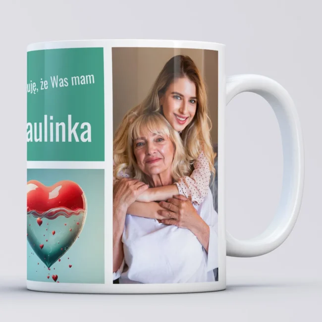 Kubek Kolaz 6 zdjec na Dzien Babci i Dziadka
