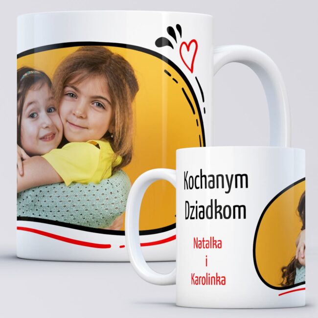 Kubek dla Babci i Dziadka ze zdjęciem i imionami