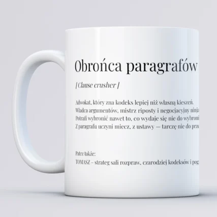 Kubek dla adwokata OBROŃCA PARAGRAFÓW