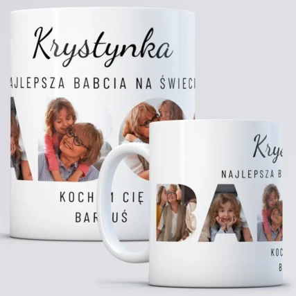 Kubek dla babci ze zdjęciami Najlepsza babcia