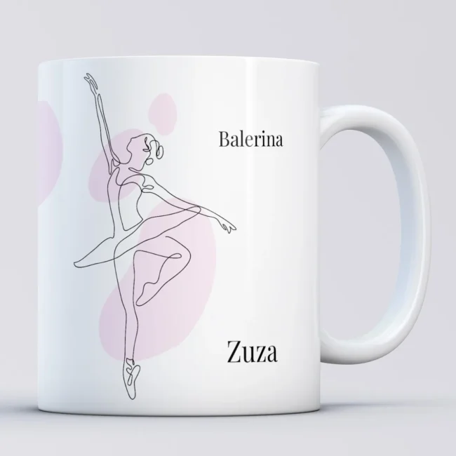 Kubek dla baletnicy BALERINA z imieniem
