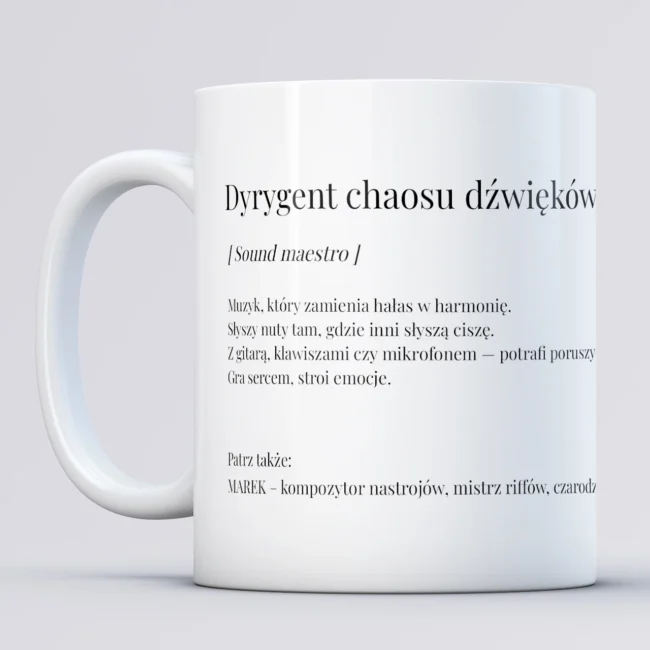 Kubek dla muzyka DYRYGENT CHAOSU DZWIEKOW