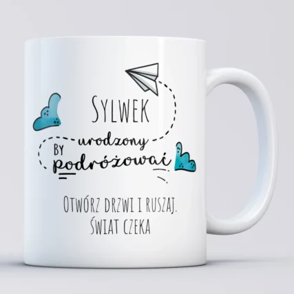 Kubek dla podróżnika Urodzony by podróżować