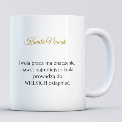 Kubek dla pracownika na podziękowanie