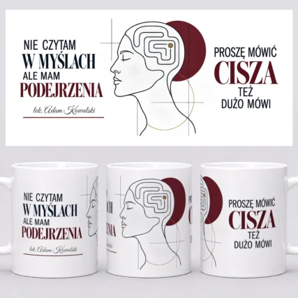 Kubek dla psychiatry z imieniem – pełny projekt nadruku