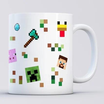 Kubek gracza komputerowego z imieniem w MINECRAFT