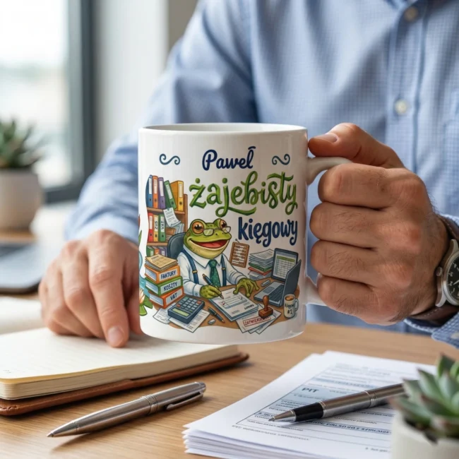 Kubek ksiegowego ZAJEBISTY KSIEGOWY