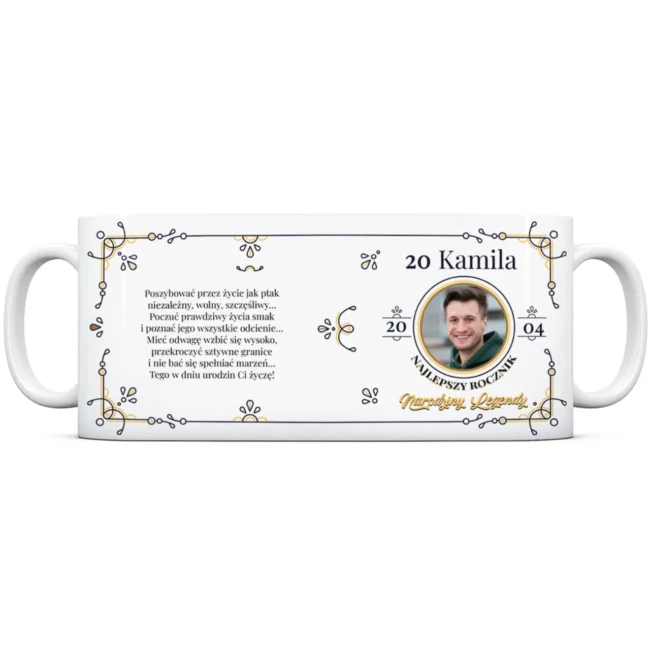 Kubek na 20 urodziny z imieniem prezent
