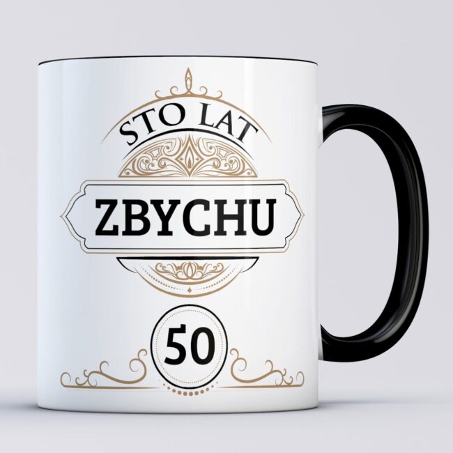 Kubek na 50 urodziny dla faceta z imieniem