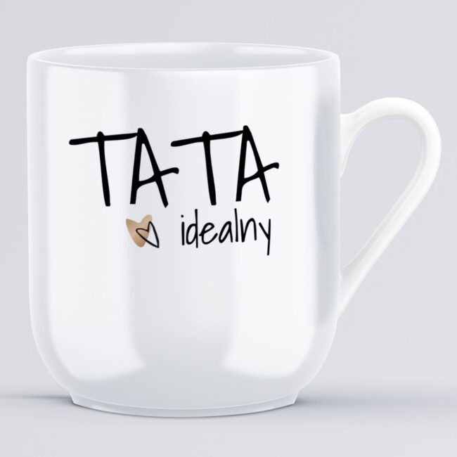 Kubek na dzien ojca Tata idealny z podpisem