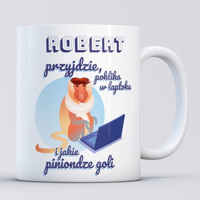 Kubek nosacz Śmieszny prezent dla informatyka z imieniem