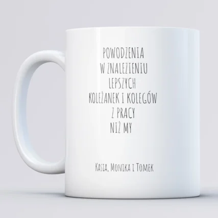 Kubek personalizowany na odejście z pracy dla niej