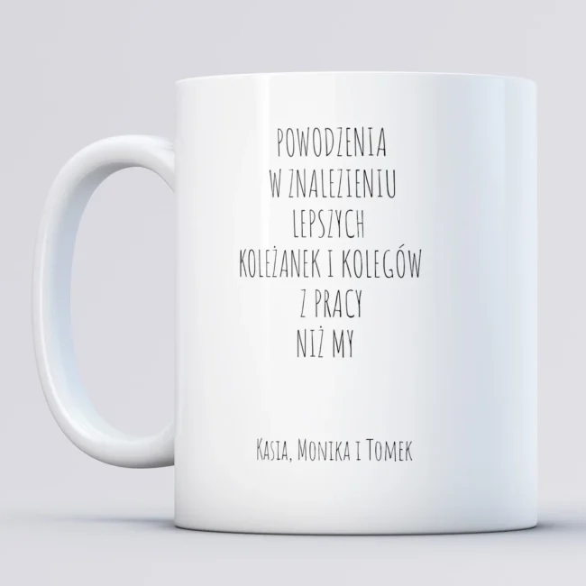 Kubek personalizowany na odejście z pracy dla niej