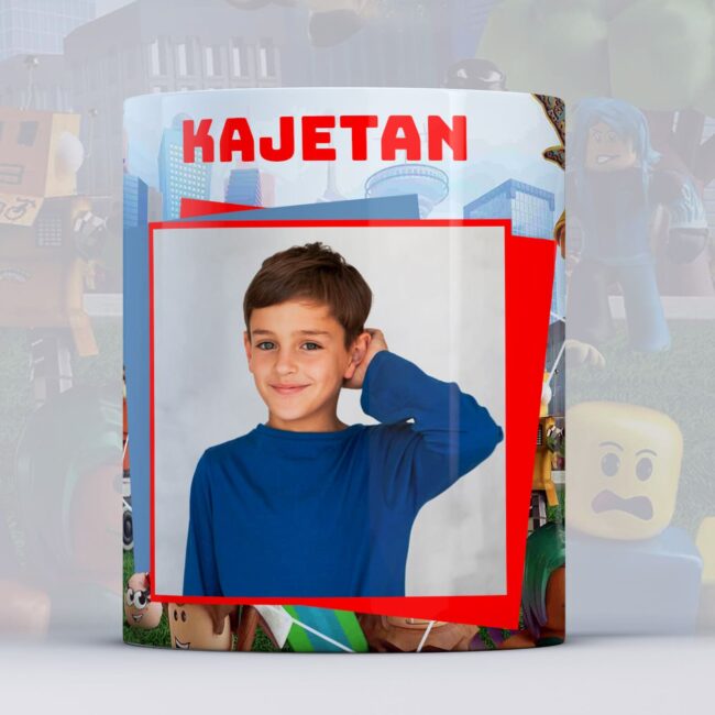 Kubek roblox ze zdjeciem i imieniem