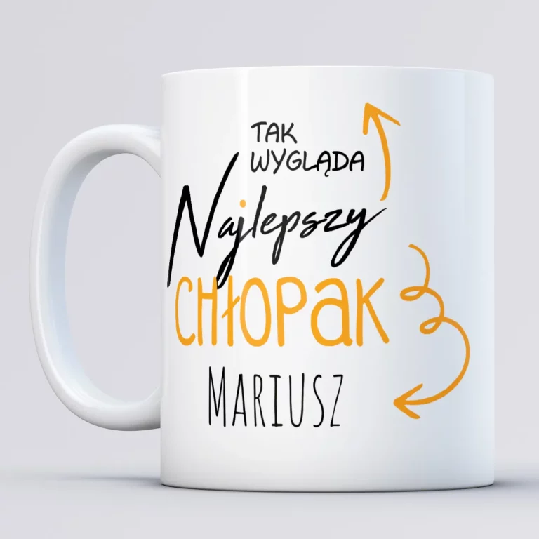 Kubek z imieniem Symboliczny prezent dla chłopaka
