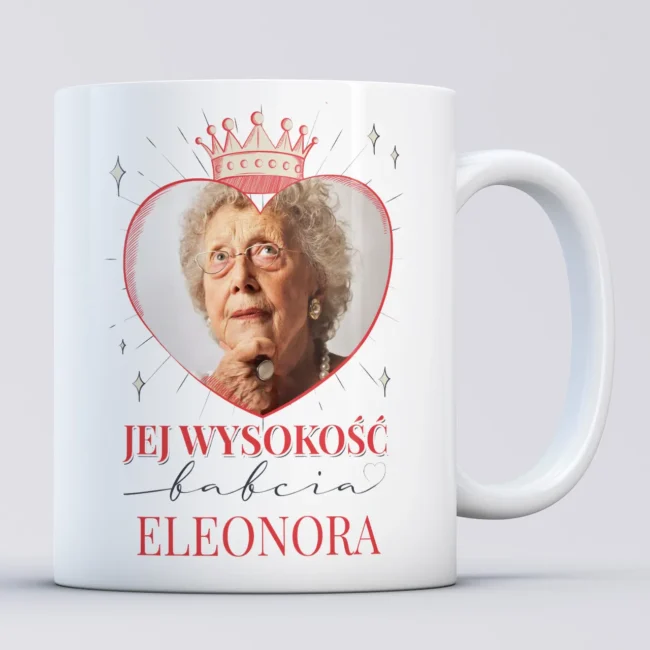 Kubek z nadrukiem dla babci JEJ WYSOKOŚĆ