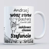 Kubek z nadrukiem dla szefa szef szefcio szefuńcio