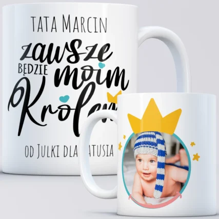 Kubek ze zdjęciem Prezent na dzień taty od niemowlaka