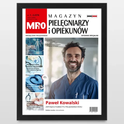 Okładka gazety Śmieszny prezent dla pielęgniarza