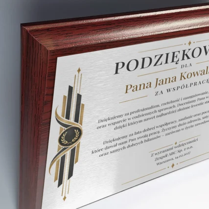 Personalizowana Drewniana tabliczka Podziękowanie dla księgowego