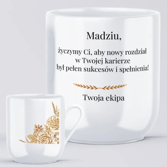 Personalizowana filiżanka od koleżanek z pracy na odejście