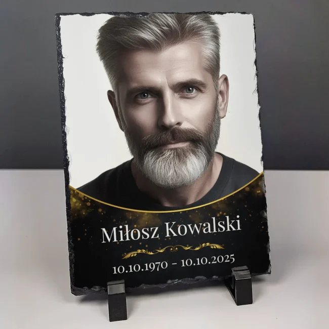 Personalizowana kamienna ramka na pomnik na zdjecie