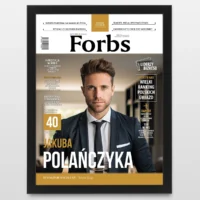 Plakat ze zdjęciem Forbes okładka na urodziny