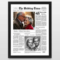 Personalizowana okładka gazety na 45 rocznicę ślubu