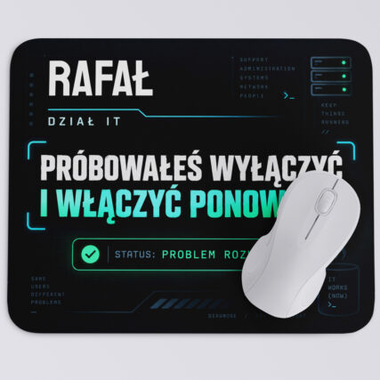 Personalizowana podkładka pod mysz – gadżet dla informatyka z imieniem