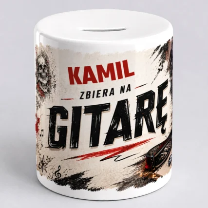 Personalizowana skarbonka NA GITARĘ z imieniem