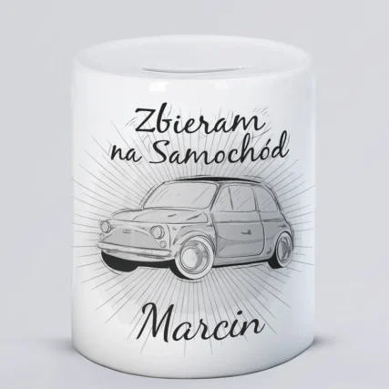 Personalizowana skarbonka Zbieram na samochód