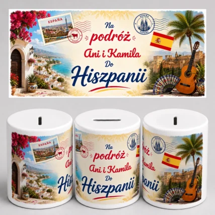 Personalizowana skarbonka z imieniem do HISZPANII