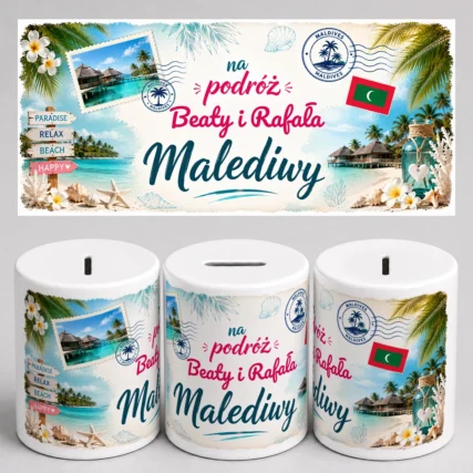 Personalizowana skarbonka z imieniem na MALEDIWY