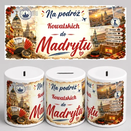 Personalizowana skarbonka na podróż do MADRYTU