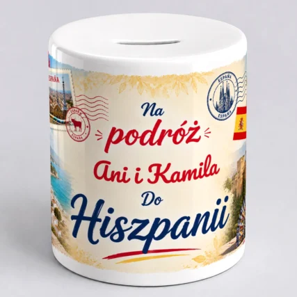Personalizowana skarbonka z imieniem do HISZPANII