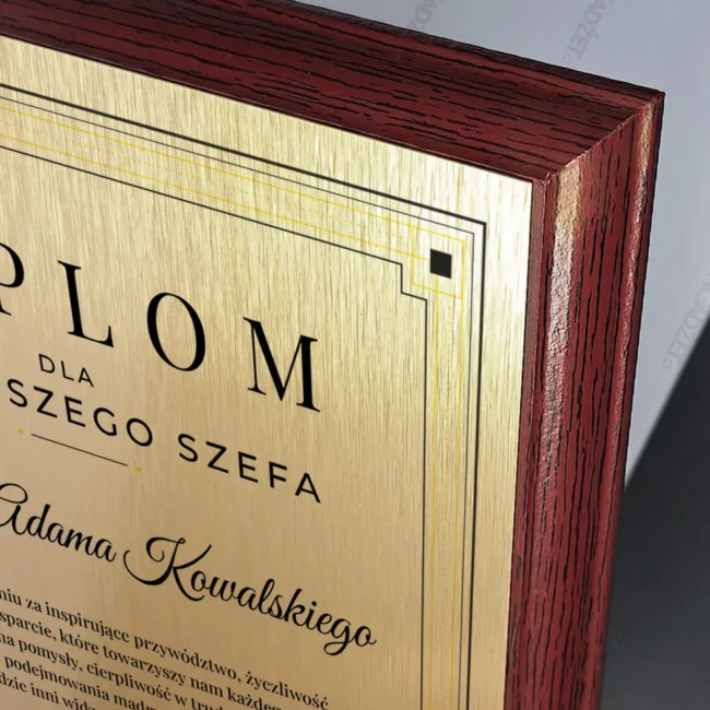 Personalizowane Podziękowanie dla najlepszego szefa