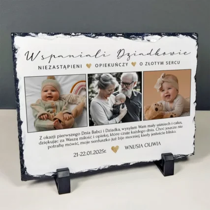 Personalizowany granit Prezent na pierwszy Dzień Babci i Dziadka