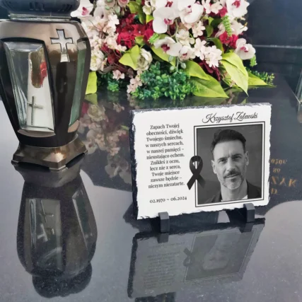 Personalizowany granit Stojące zdjęcie na pomnik